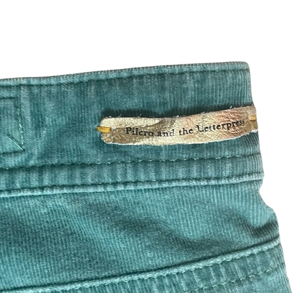 Pilcro And The Letterpress Serif Green Corduroy Ankle Pants Size 26 Casual - Picture 6 of 11